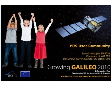 PRS User Community - European GNSS Agency