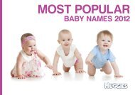 Huggies Most Popular Baby Names of 2012