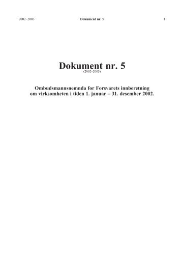 Dokument nr. 5 - Stortinget