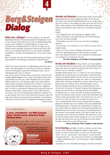 Berg&Steigen Dialog Berg&Steigen Dialog - Bergundsteigen