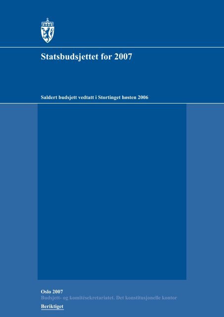 Saldert budsjett [pdf] - Stortinget