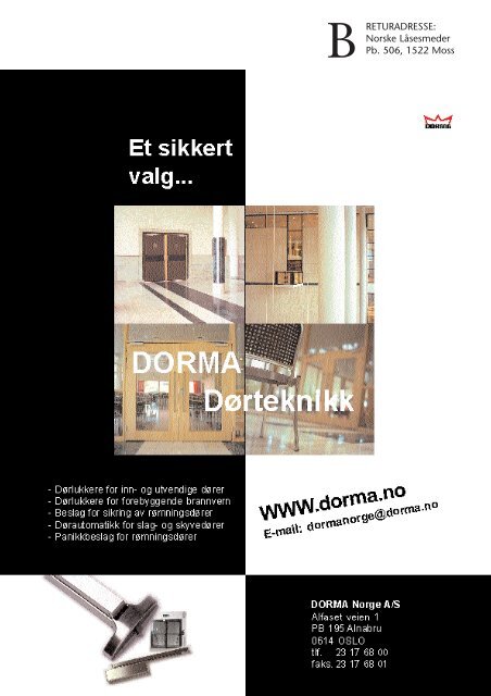 1 2004 Med Dorma - Foreningen Norske LÃ¥sesmeder