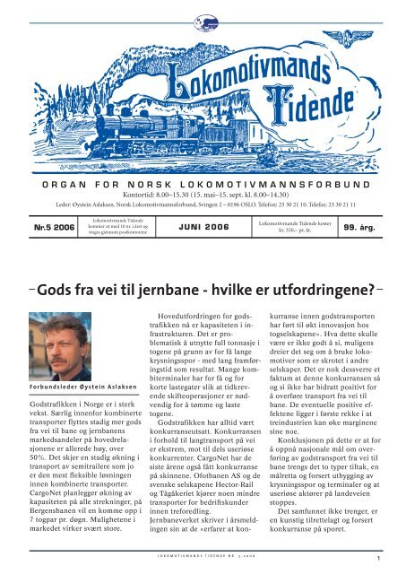 Les hele bladet i pdf-format - Norsk Lokomotivmannsforbund