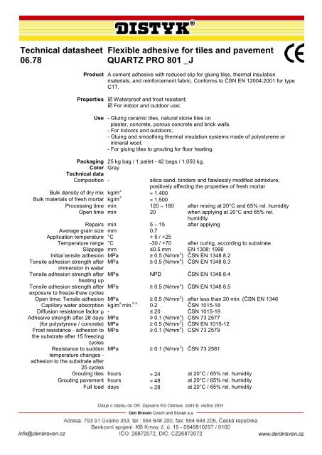 Technical Data Sheet - Den Braven