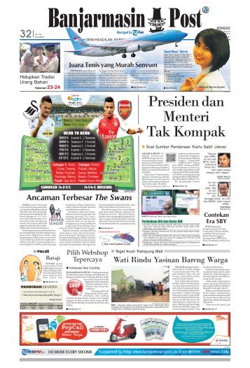 Banjarmasin Post Minggu, 9 November 2014