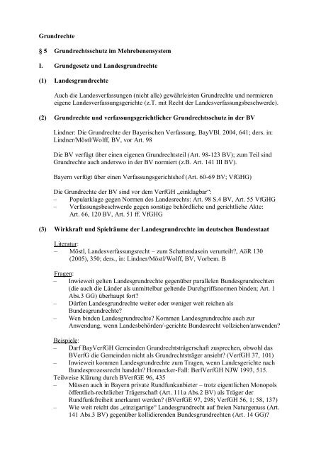 9. Â§ 5 Grundrechtsschutz im Mehrebenensystem