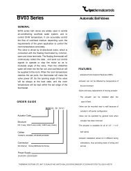 BV03 Series Automatic Ball Valves - Home :: TPS Thermal Controls