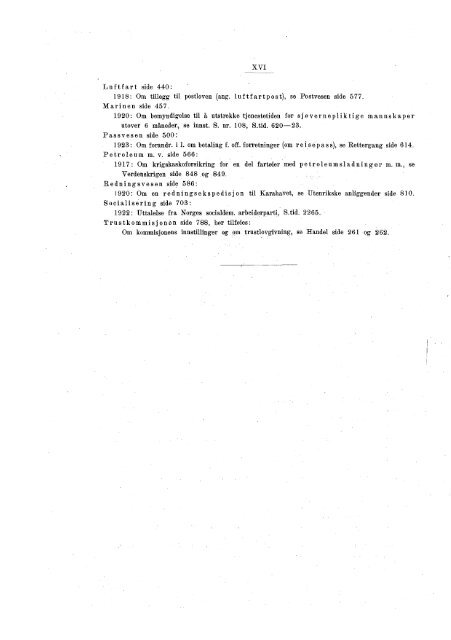 Hovedregister for perioden 1911â1924 - Stortinget