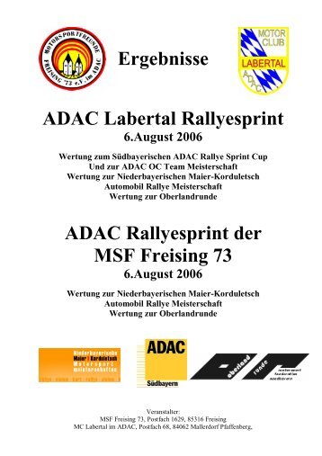 2006 Rallyesprint MSF Freising in Moosburg