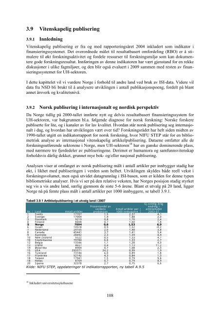 Tilstandsrapport for hÃ¸yere utdanningsinstitusjoner 2009 - DBH