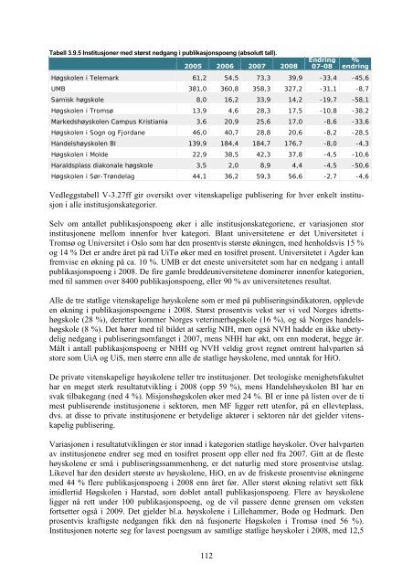 Tilstandsrapport for hÃ¸yere utdanningsinstitusjoner 2009 - DBH