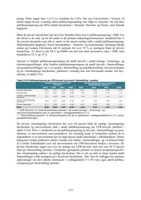 Tilstandsrapport for hÃ¸yere utdanningsinstitusjoner 2009 - DBH