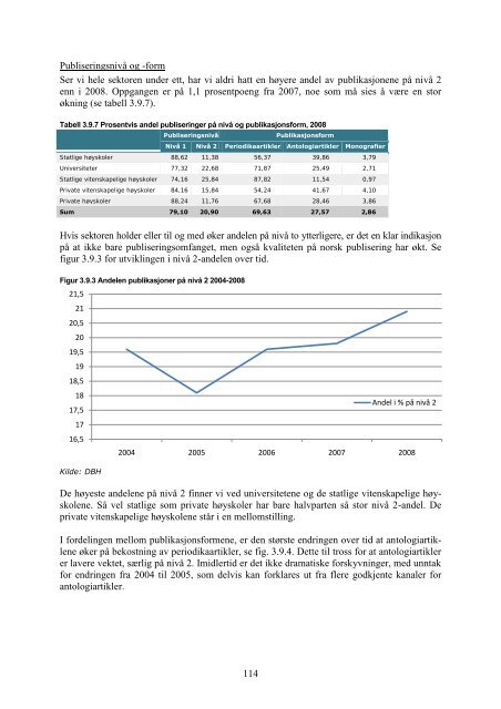 Tilstandsrapport for hÃ¸yere utdanningsinstitusjoner 2009 - DBH