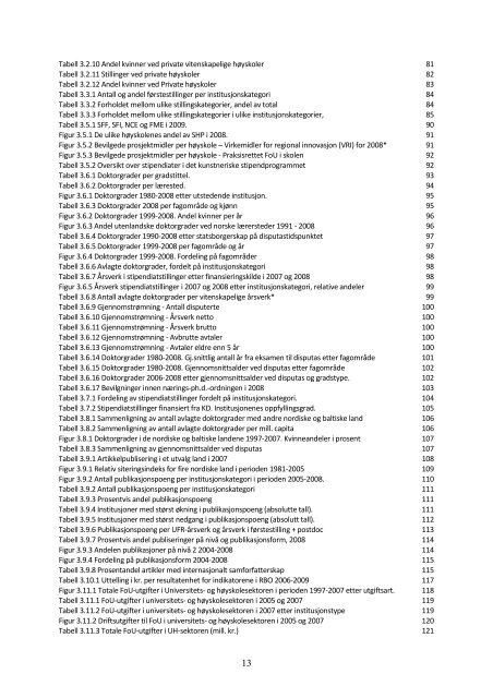 Tilstandsrapport for hÃ¸yere utdanningsinstitusjoner 2009 - DBH