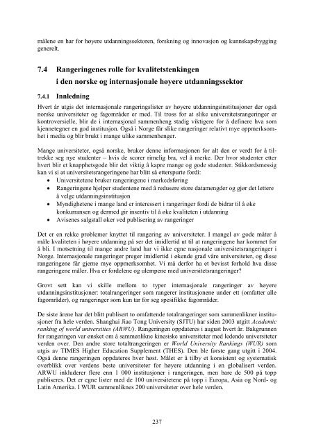 Tilstandsrapport for hÃ¸yere utdanningsinstitusjoner 2009 - DBH