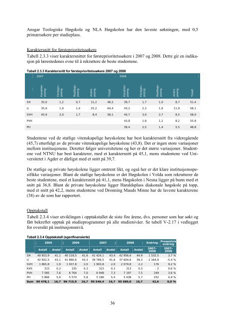 Tilstandsrapport for hÃ¸yere utdanningsinstitusjoner 2009 - DBH