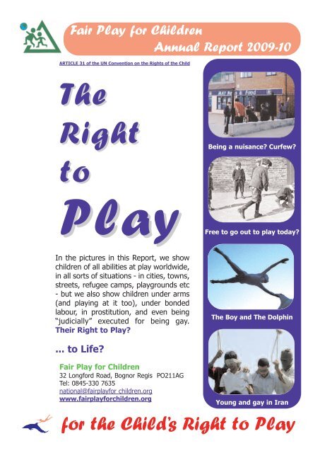 Challenges for Children's Play [PDF] - Fair Play For Children