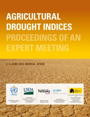 Agricultural Drought Indices - US Department of Agriculture