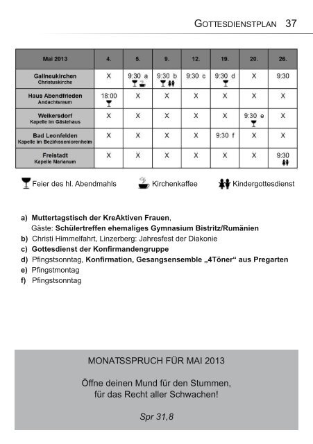 April/Mai2013 - Evangelische Pfarrgemeinde Gallneukirchen