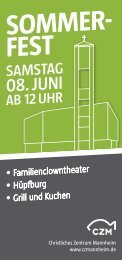 Flyer Sommerfest - Christliches Zentrum Mannheim