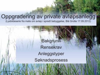Oppgradering av private avløpsanlegg - Fredrikstad kommune