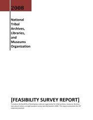 feasibility survey report - ATALM | Association of Tribal Archives ...