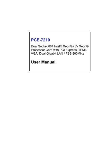 PCE-7210 User Manual