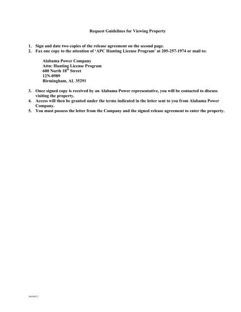 Release Agreement Alabama