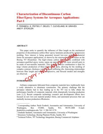 Characterization of Discontinuous Carbon Fiber/Epoxy Systems for ...