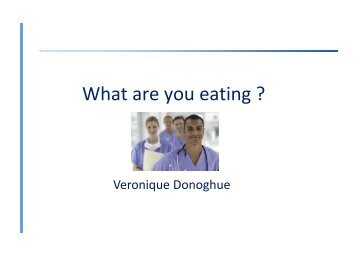 What are you eating - Veronique Donoghue