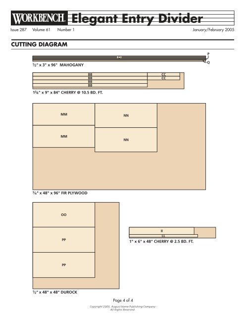 Elegant Entry Divider - Wood Tools