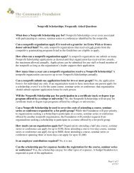 Nonprofit Scholarships - The Community Foundation for Greater ...