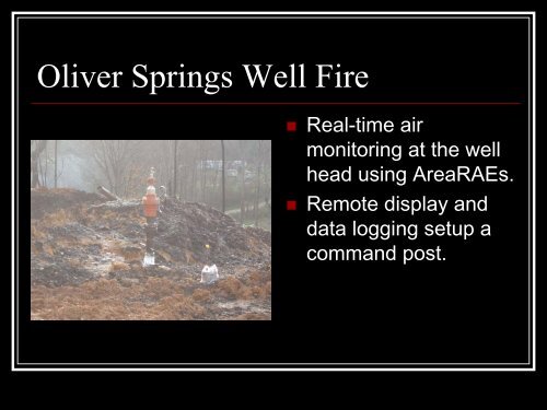 Oliver Springs Well Fire - U.S. National Response Team (NRT)