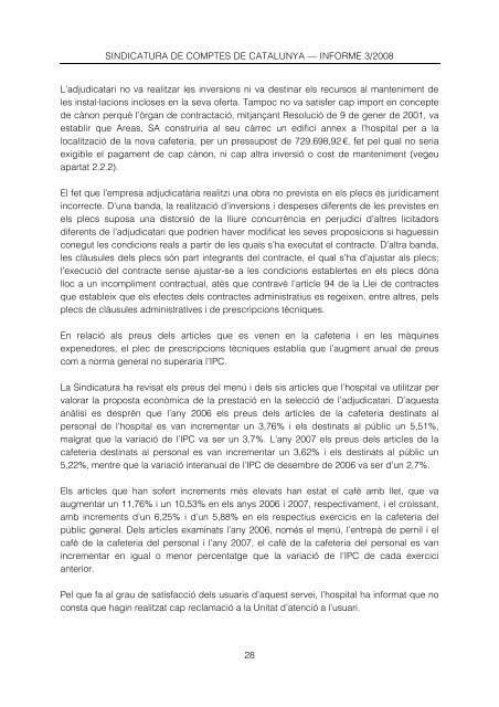 Informe 03/2008 - Generalitat de Catalunya