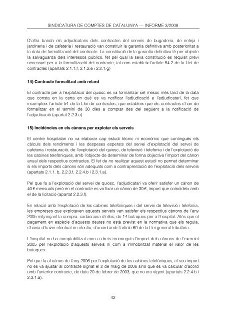 Informe 03/2008 - Generalitat de Catalunya