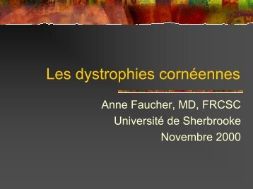 Les dystrophies cornÃ©ennes - Bbarthelemy.com