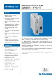 Wireless connection of M2M applications in IP network