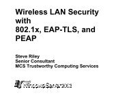 Wireless LAN Security with 802.1x, EAP-TLS, and PEAP - Black Hat