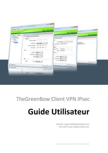 TheGreenBow Client VPN IPsec - Guide Utilisateur