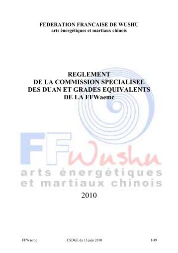 RÃ¨glement de la CSDGE - FÃ©dÃ©ration franÃ§aise de wushu