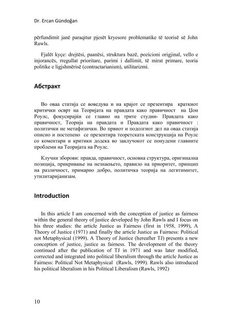 SEEU Review vol. 5 Nr. 2 (pdf) - South East European University