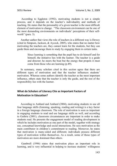 SEEU Review vol. 5 Nr. 2 (pdf) - South East European University