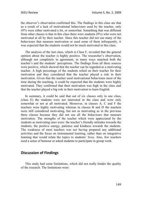 SEEU Review vol. 5 Nr. 2 (pdf) - South East European University