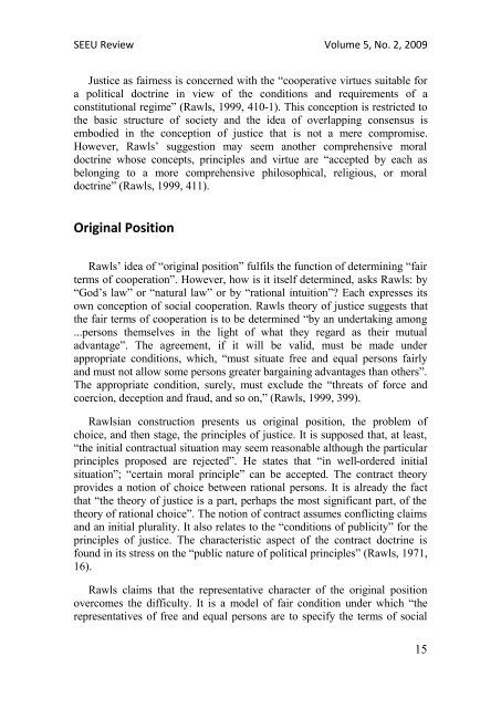 SEEU Review vol. 5 Nr. 2 (pdf) - South East European University