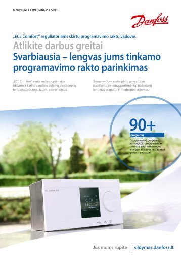 ECL Comfort programavimo raktų vadovas - Danfoss