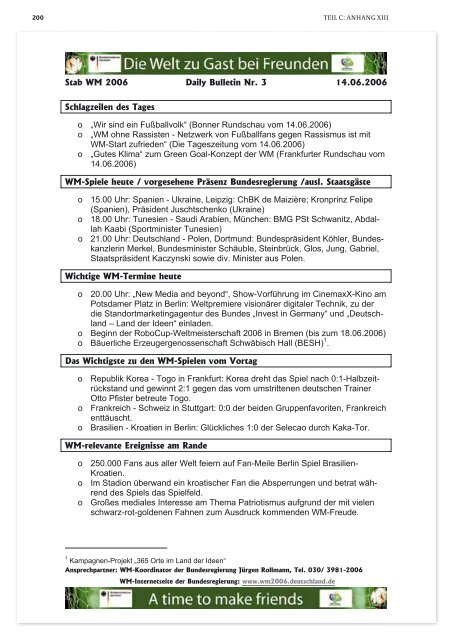 WM 2006-Abschlussbericht der Bundesregierung - des ...