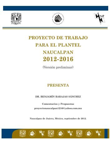 Plan de trabajo.indd - CCH Naucalpan - Universidad Nacional ...