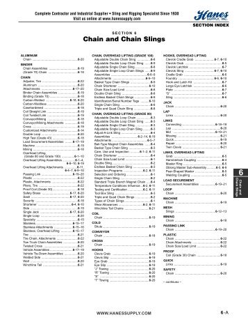 Chain and Chain Slings - Hanes Supply, Inc