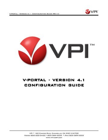 V-PORTAL - VERSION 4.1 AL - VERSION 4.1 ... - VPI