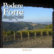 Sommario e collophone - Podere Forte